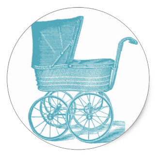 324x324 Baby Carriage Stickers Zazzle
