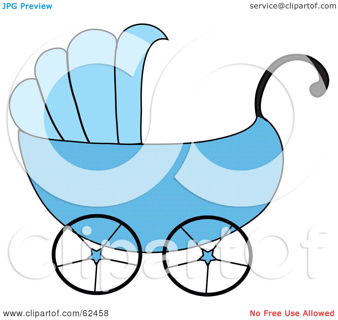1080x1024 Royalty Free (Rf) Clipart Illustration Of A Blue Boy Baby Carriage