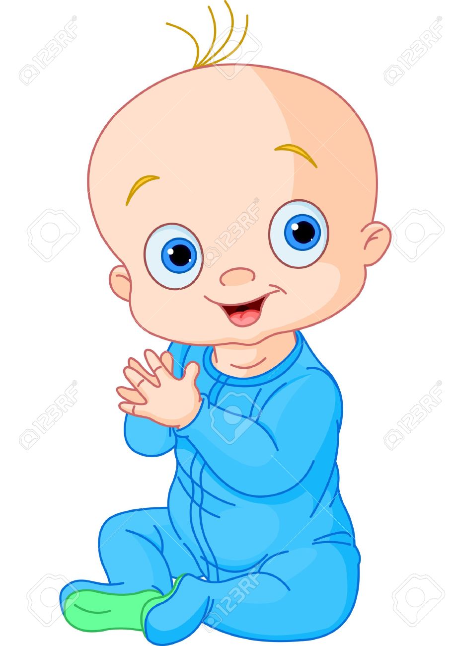 908x1300 Illustration Of Cute Baby Boy Clapping Hands Royalty Free Cliparts