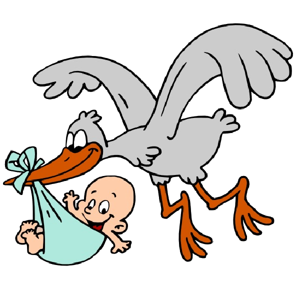 600x600 Stork Carrying Baby Boy Cartoon Clip Art Images