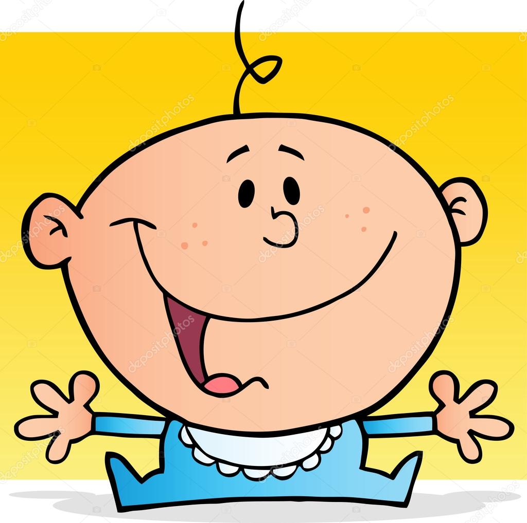 1024x1018 Happy Baby Boy Cartoon Character Stock Photo Hittoon