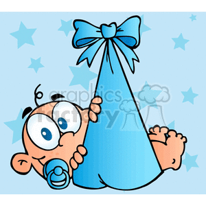 300x300 Royalty Free Cartoon Baby Boy 383616 Vector Clip Art Image