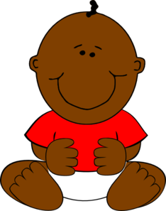 234x297 Brown Baby Boy Clip Art