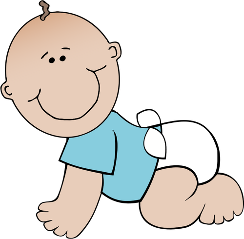 500x490 Baby Boy Crawling Vector Image Public Domain Vectors