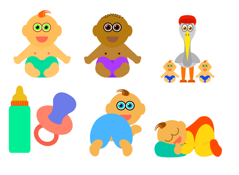 768x564 Clipart Baby Shower