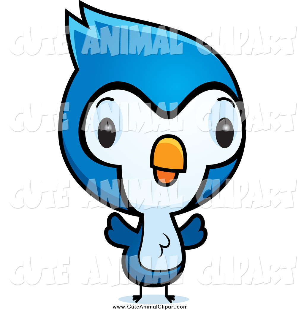 1024x1044 Vector Cartoon Clip Art Of A Cute Baby Blue Jay Chick By Cory