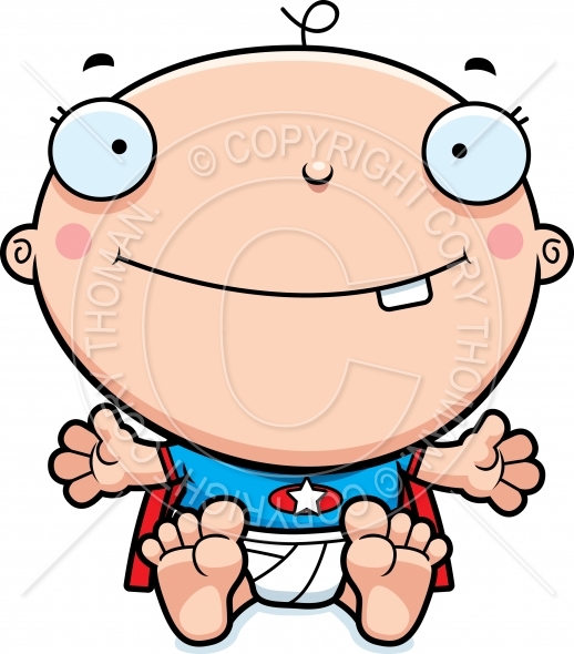 518x590 Cartoon Superhero Baby Smiling Vector And Royalty Free License
