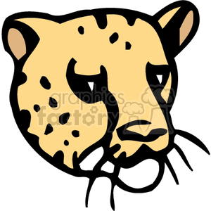 300x300 Royalty Free Close Up Profile Of Cheetah Head 130957 Vector Clip