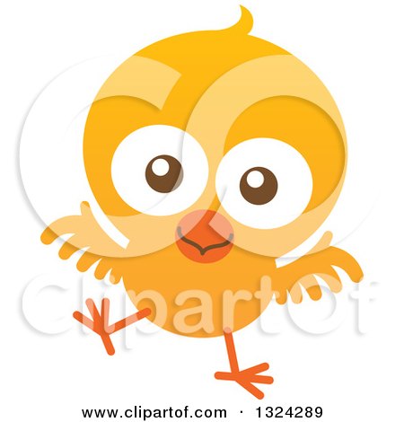 450x470 Clipart Of A Cartoon Baby Chick