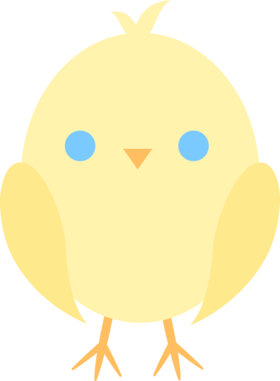 405x550 Cute Yellow Easter Chick