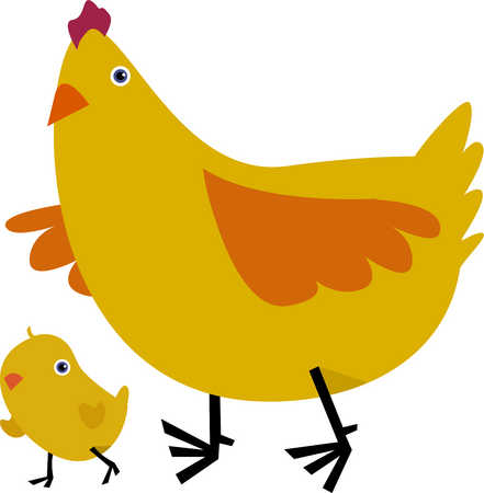 441x450 Chick Clipart Mother And Baby