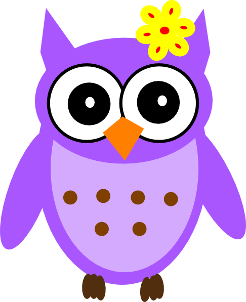 486x597 Purple Baby Girl Owl Clip Art