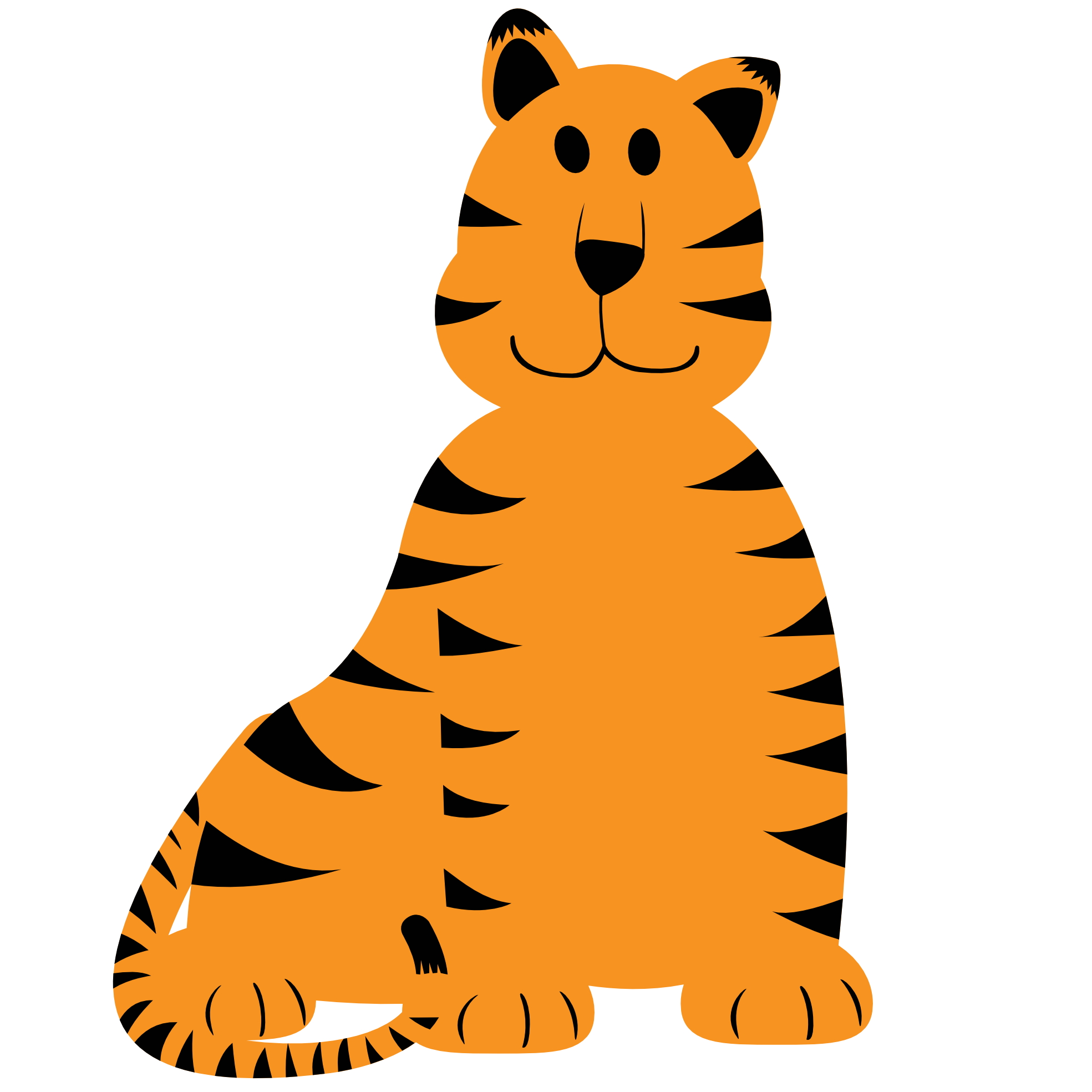 1969x1969 Baby Tiger Clip Art Image