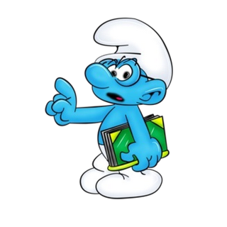 320x320 Baby Smurf Carrying Book Free Images