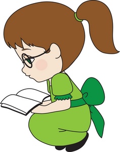 237x300 Baby Girl Reading Book Clipart