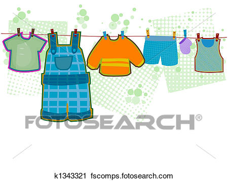 450x357 Clipart Of Baby Boy Clothes K1343321