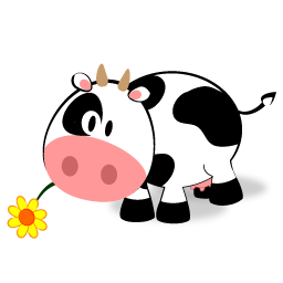 256x256 Cow Clipart Cute