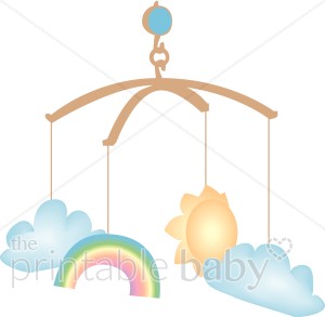 300x293 Baby Mobile Clipart Baby Bedding Clipart