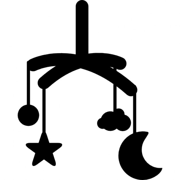626x626 Baby Crib Mobile Toy Icons Free Download