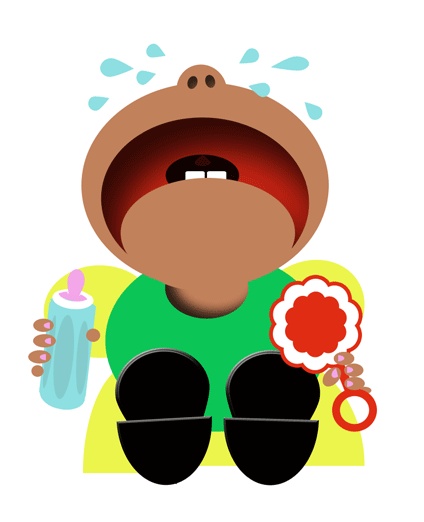 424x522 Baby Crying Clipart