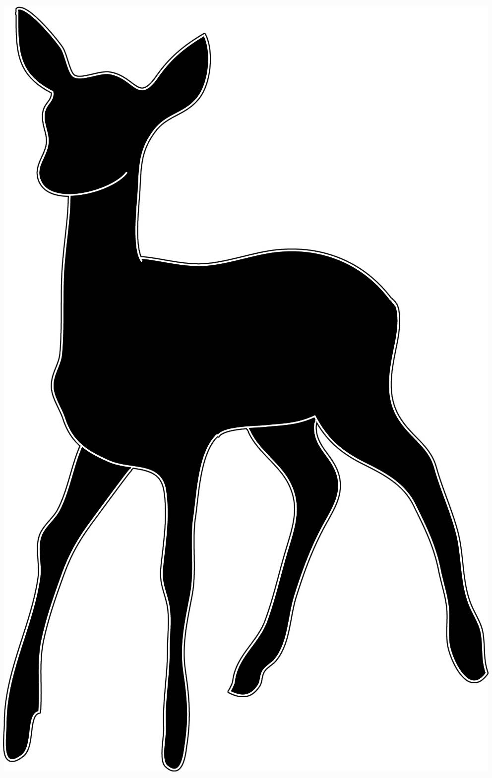 992x1569 Deer Silhouette Clip Art