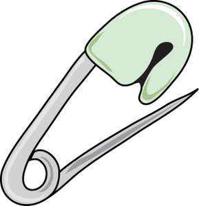 289x300 Baby Pin Clipart Image Green Diaper Pin Infantiles