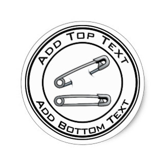 324x324 Diaper Pin Stickers Zazzle