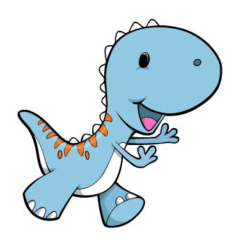 338x358 Cartoon Dinosaur Clipart