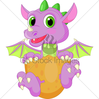 325x325 Cute Baby Dinosaur Cartoon Gl Stock Images