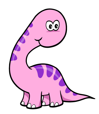 384x444 Pink And Purple Baby Dinosaur Wall Decal Wallmonkeys