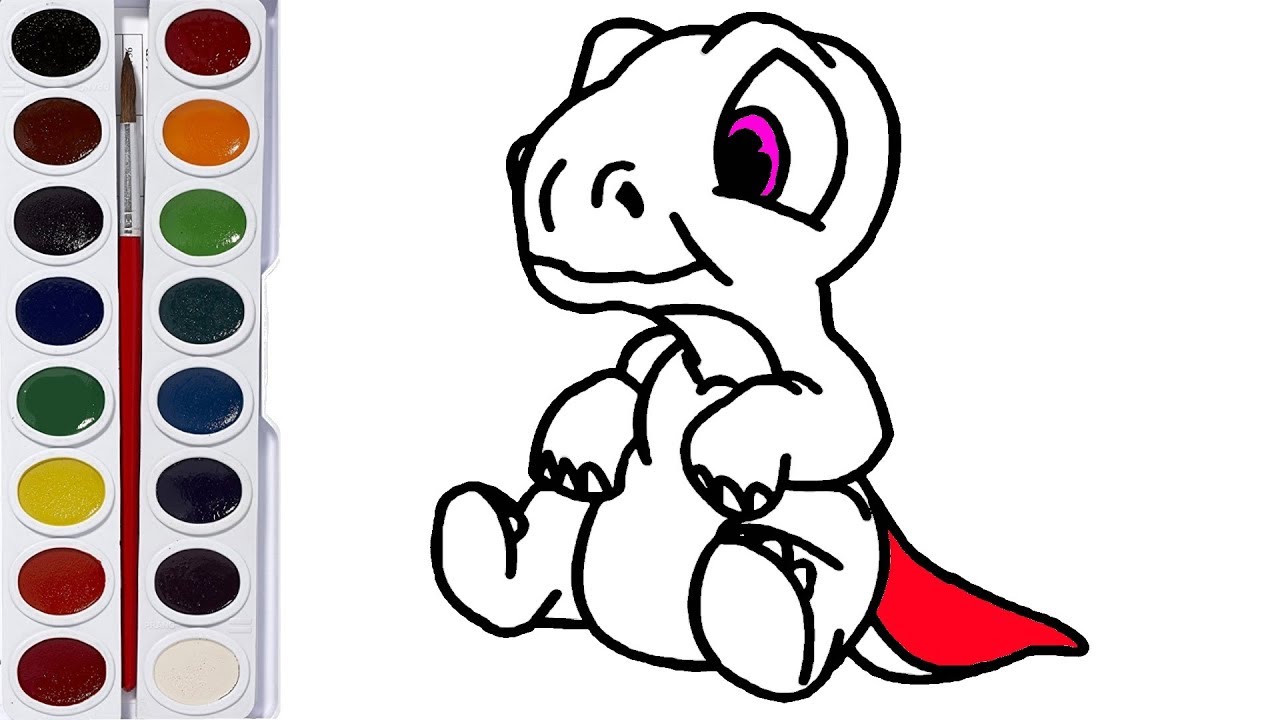 Baby Dinosaur Coloring Page | Free download on ClipArtMag