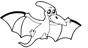300x163 Baby Dinosaur Coloring Pages Baby Pterodactyl Dinosaur Coloring