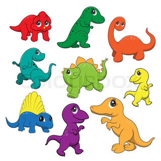 320x320 Green Dinosaur Cartoon Stock Vector Colourbox