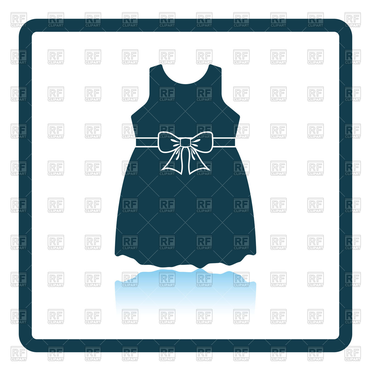 1200x1200 Shadow Reflection Design Of Baby Girl Dress Icon Royalty Free