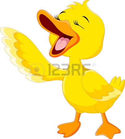 404x450 Cute Baby Duck Lifted Its Wings Royalty Free Cliparts, Vectors