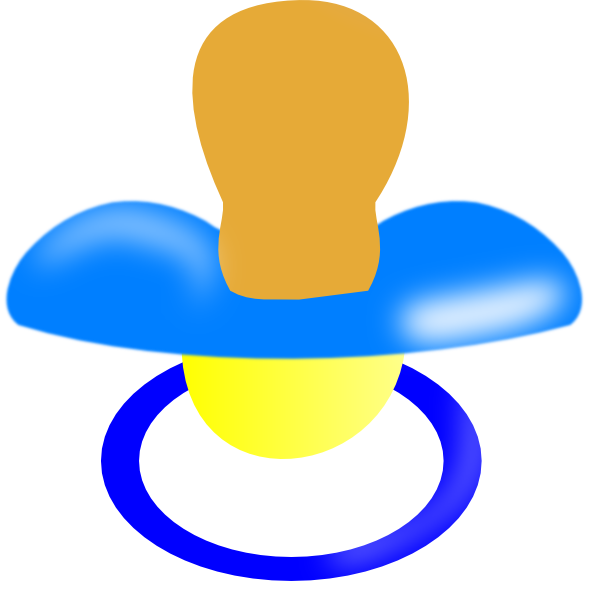 600x600 Blue Pacifier Clip Art