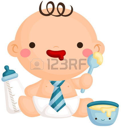 425x450 Baby Boy Eating Royalty Free Cliparts, Vectors, And Stock