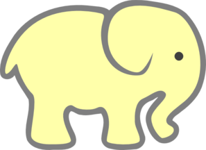 297x216 Yellow Baby Elephant Clip Art