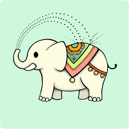 450x450 Elephant Print Clipart