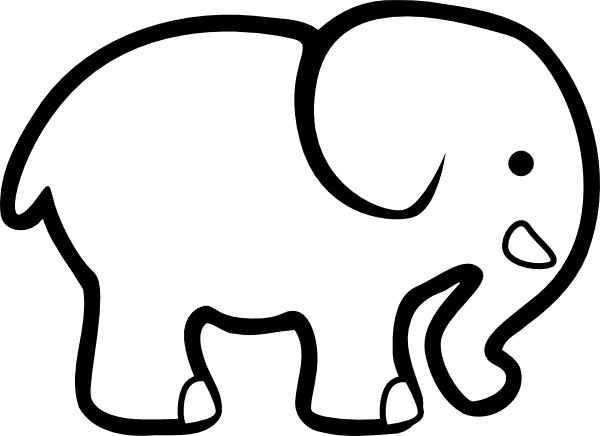 600x436 Best Elephant Outline Ideas Easy Elephant