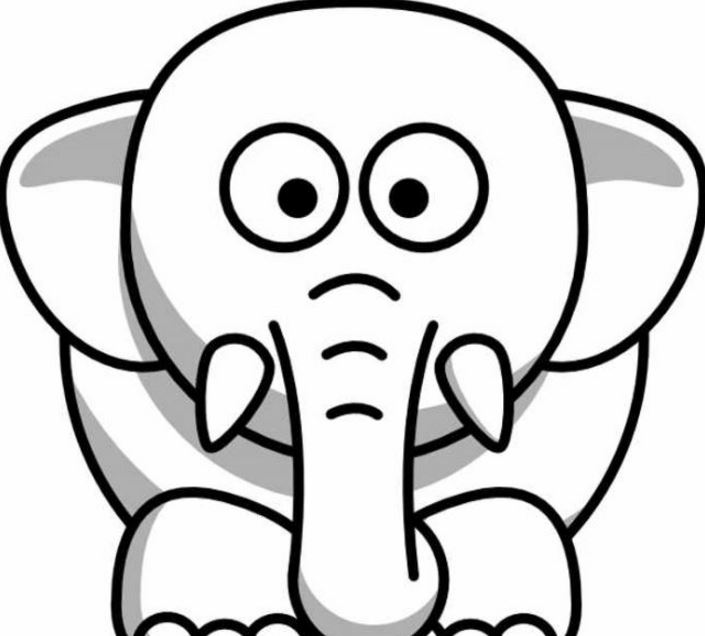 705x636 Cute Elephant Clipart Black And White Images Free Download