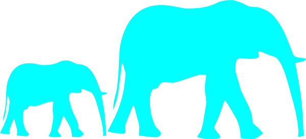 600x274 Baby Elephant Stencil