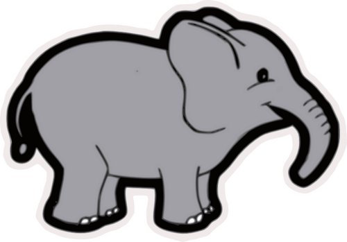 500x349 Baby Elephant Vector Clip Art Public Domain Vectors Clipartix