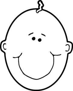 243x300 White Baby Face Clip Art