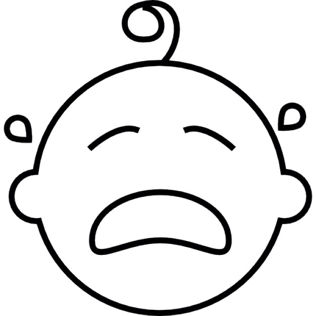 626x626 Crying Baby Outline Icons Free Download