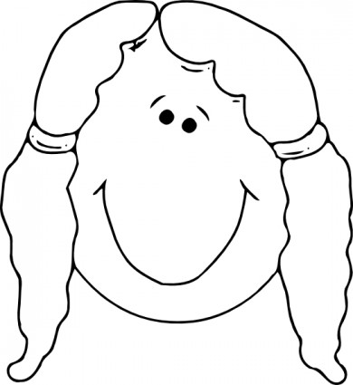 390x425 Face Outline Clipart
