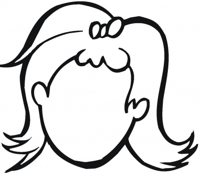 404x350 Baby Face Outline