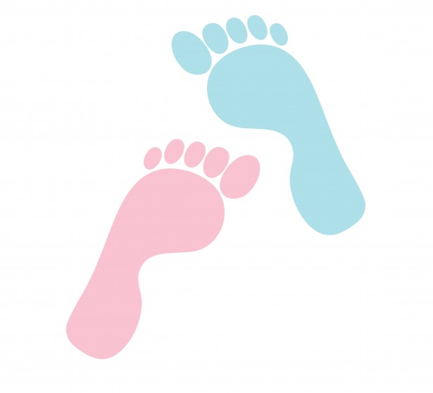 615x558 Pink Clipart Baby Foot