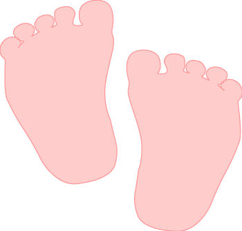 350x335 Foot Free Clip Art Baby Feet Borders Clipart Images