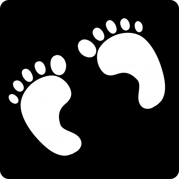 615x615 Baby Footprint Clipart Black And White Baby Board